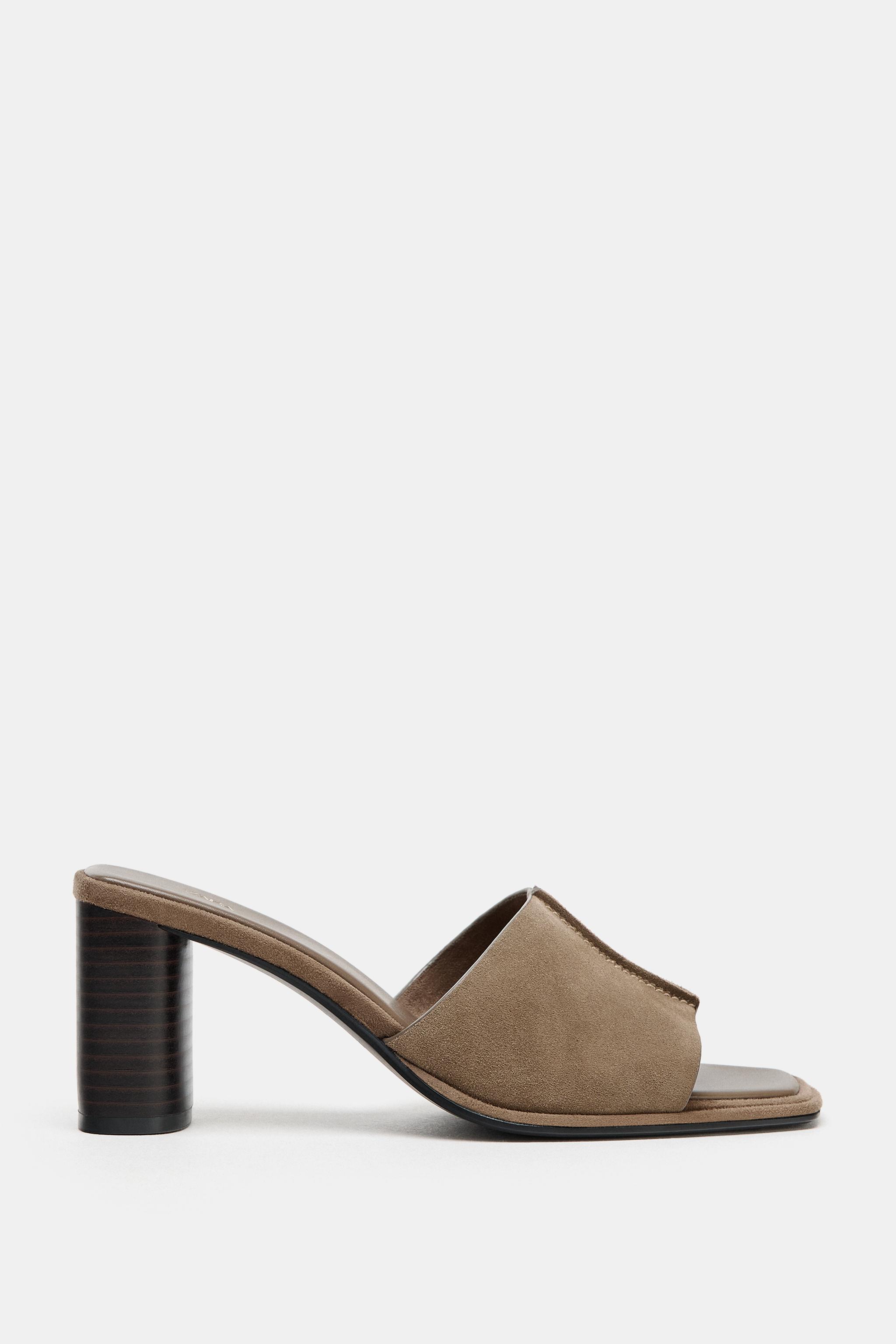 SUEDE HEEL SANDALS